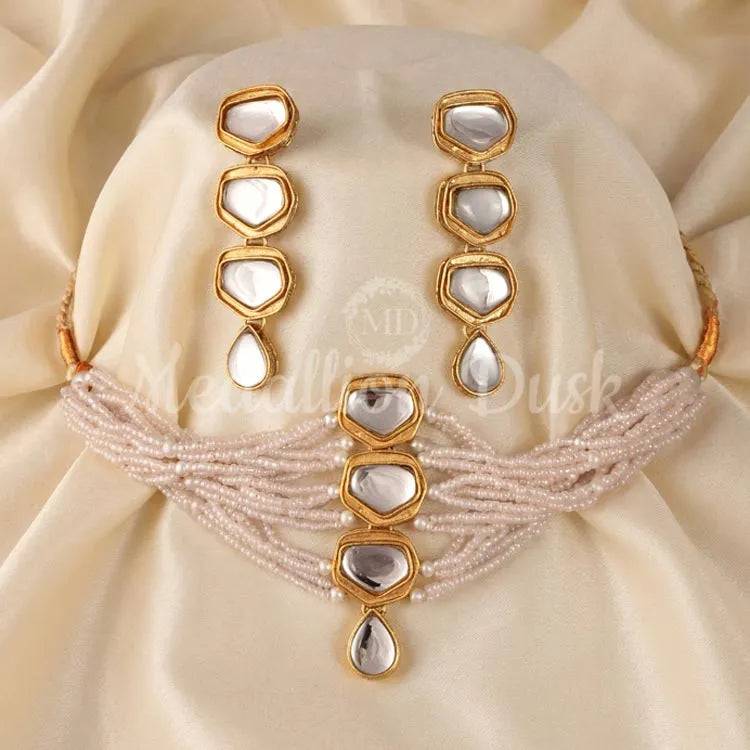 Pearls Kundan Choker Set