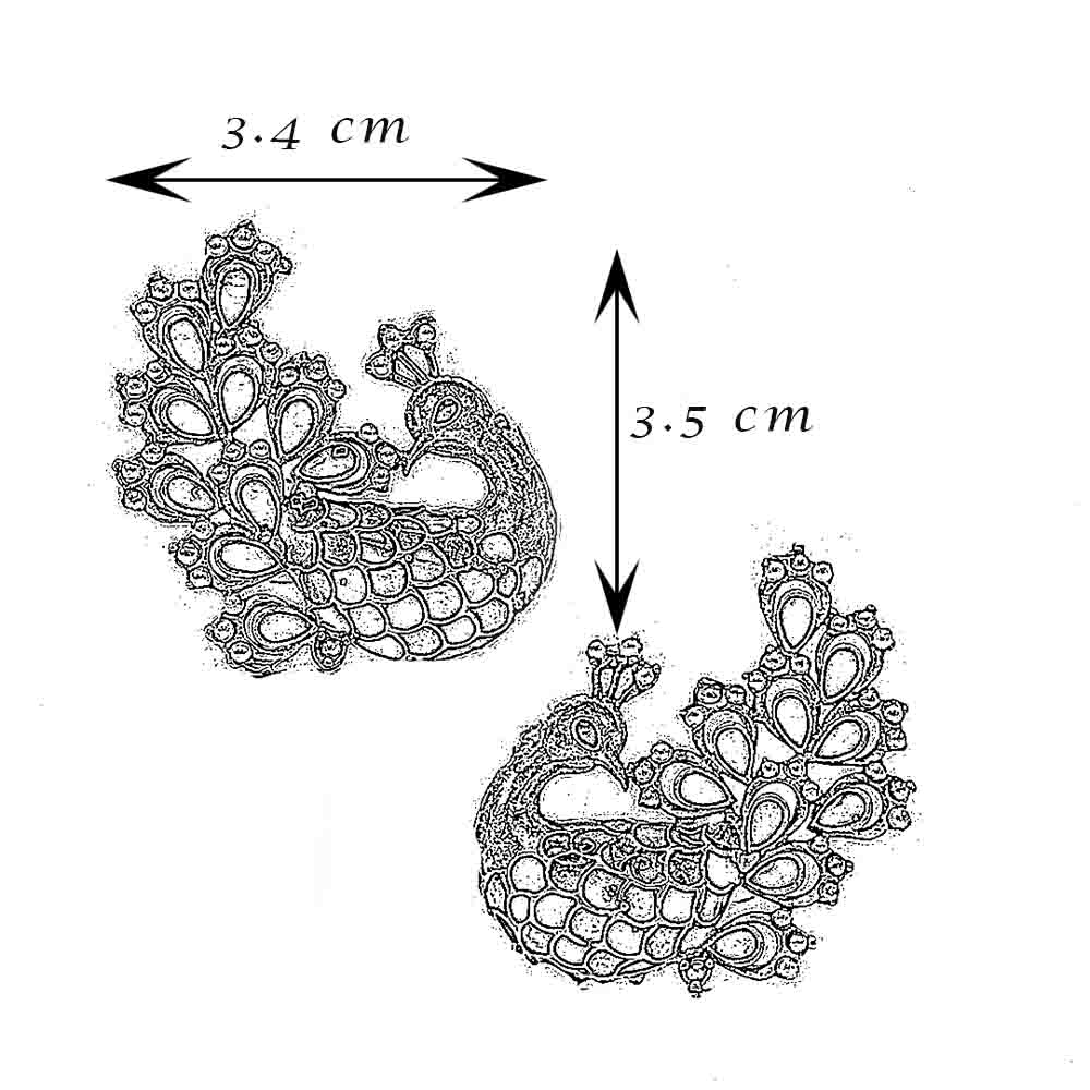 Statement Blue and Green Peacock Earrings